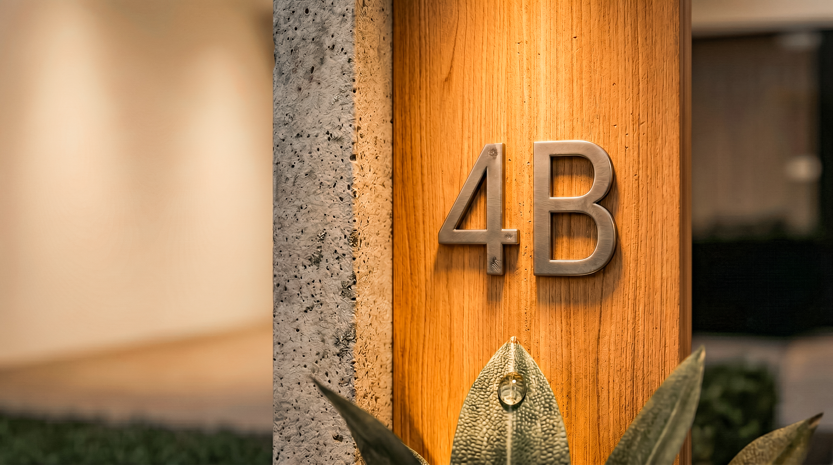 Detalhe de numeração da fachada da Casa DL